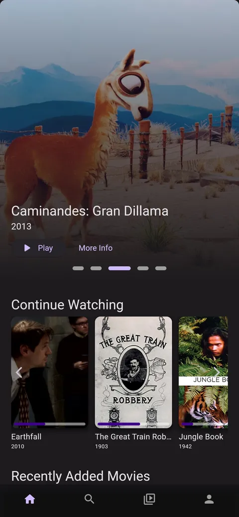 Jellyflix on mobile, screenshot 1
